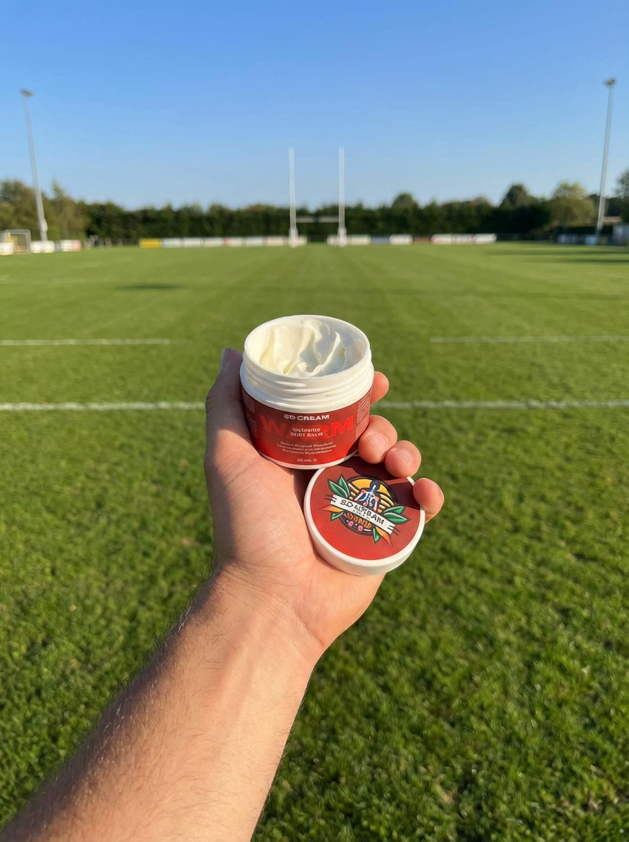 SD-Cream sur un terrain de rugby